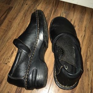 Black leather clogs! Perfect condition